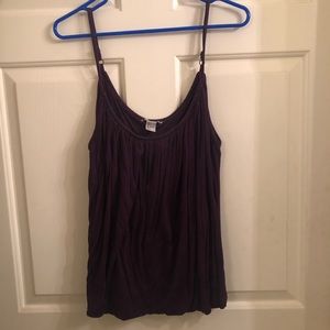 H&M purple tank with some pleated detail